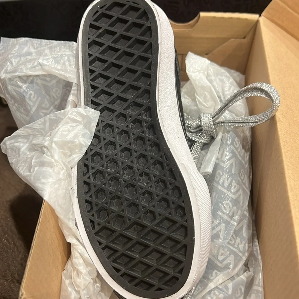 Vans Old Skool Black Glitter Side Stripe Pre-school